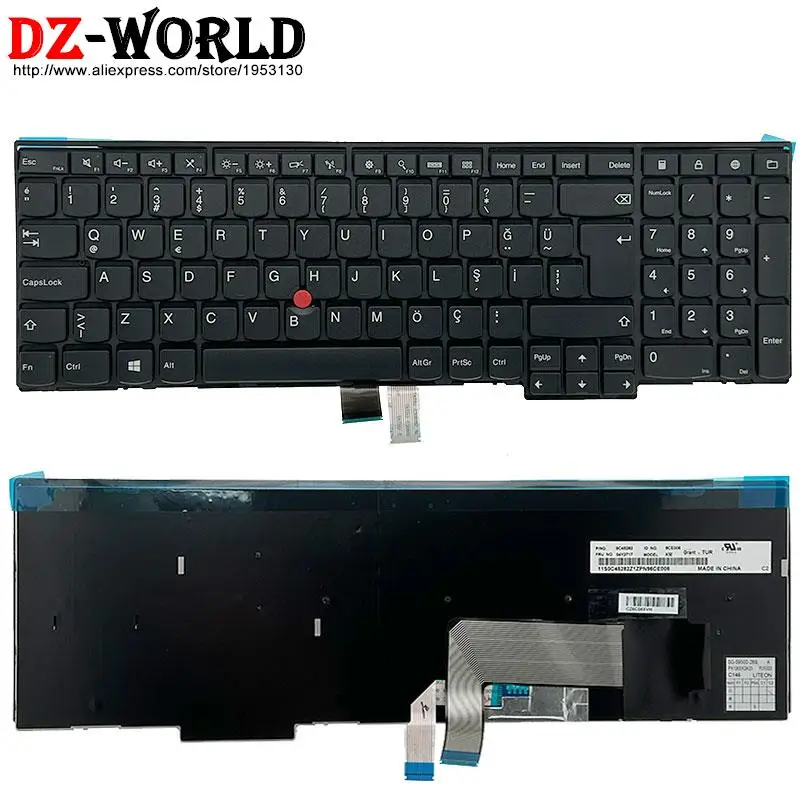 TR Turkish Keyboard for Lenovo Thinkpad P50S T560 W540 T540P W541 T550 W550S L540 L560 L570 E531 E540 Laptop 00PA603 04Y2717