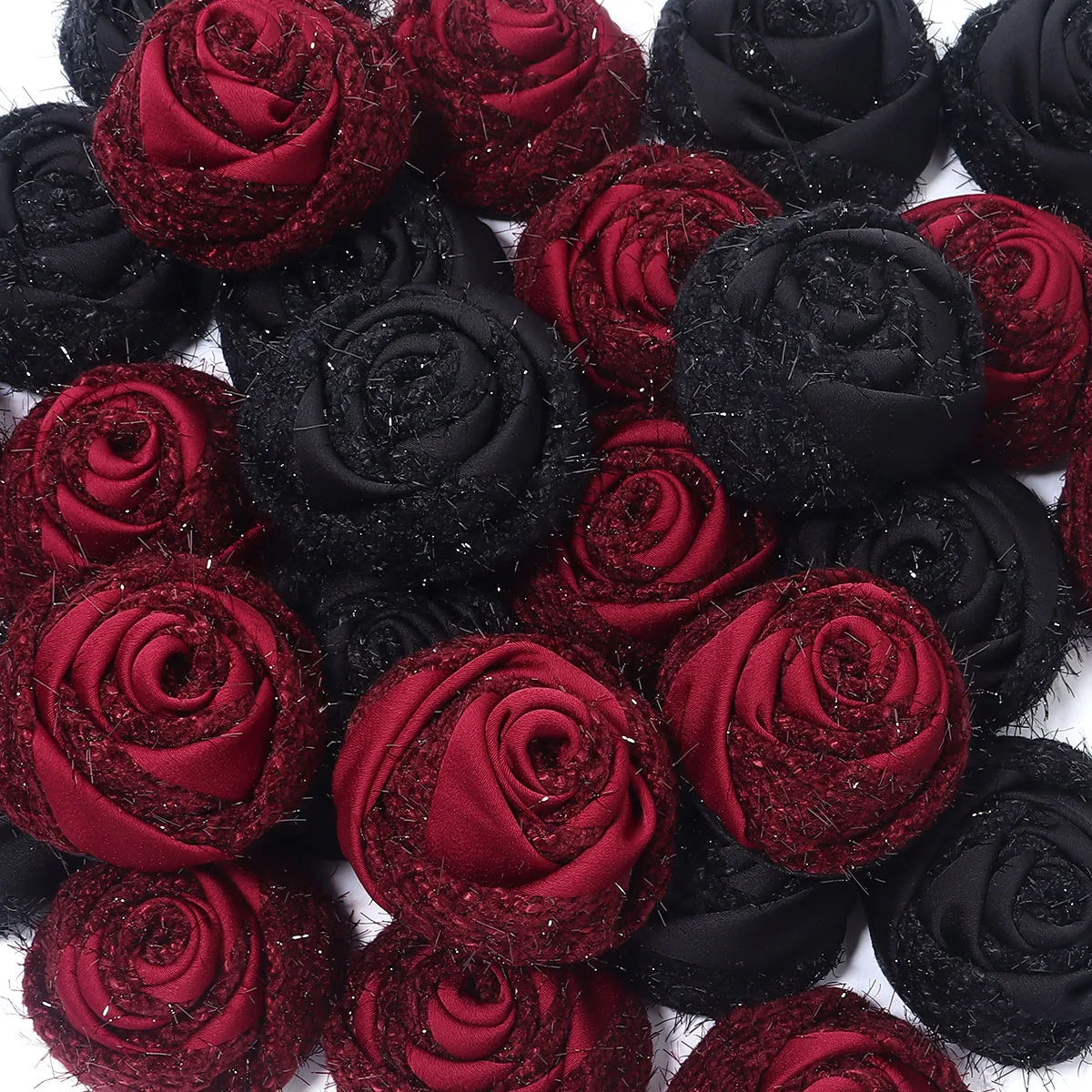 1PCS Bright Silk Fabric Fashion Rose Bud Flower For Rose Fabric  Hair Accessories Clothing Accessories