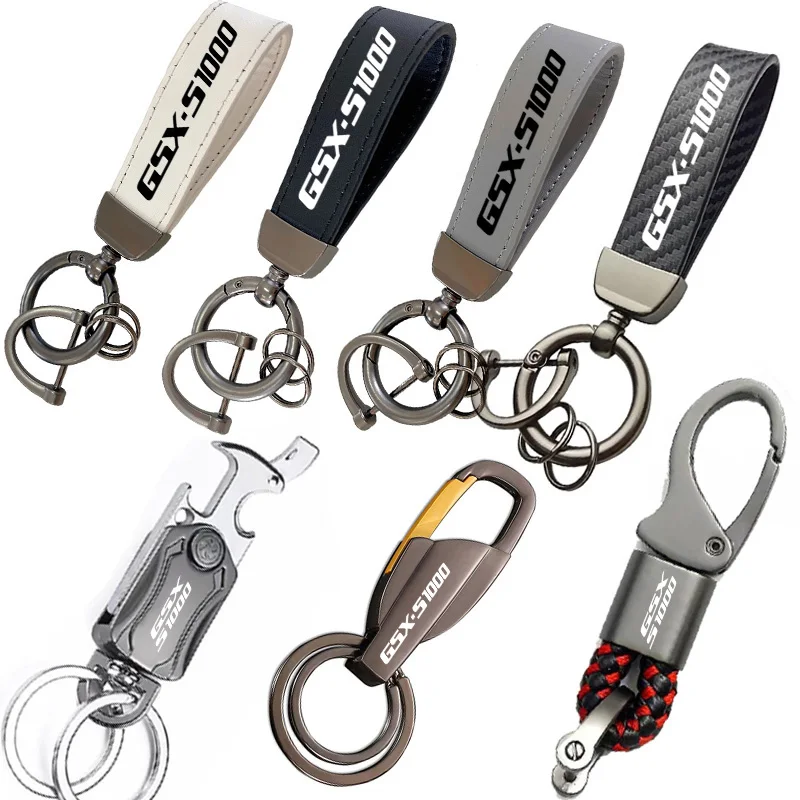 For SUZUKI GSXS1000 GSX-S GSXS 1000 S GSX-S1000 Metal Leather keychains Motorcycle Accessories