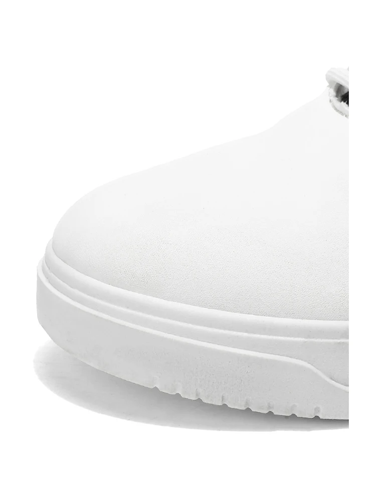 Herren Winter-Sneaker mit Fleecefutter, hohe Schnürschuhe mit Lederobermaterial, rutschfester Sohle, warme Freizeitschuhe für den täglichen Gebrauch. – Detail 3