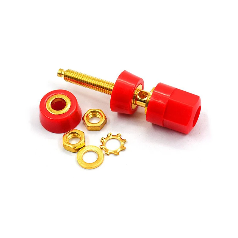 1pair(black+red) Terminals Red Black Connector Amplifier Terminal Binding Post Banana Speaker Plug Jack Adapter Socket