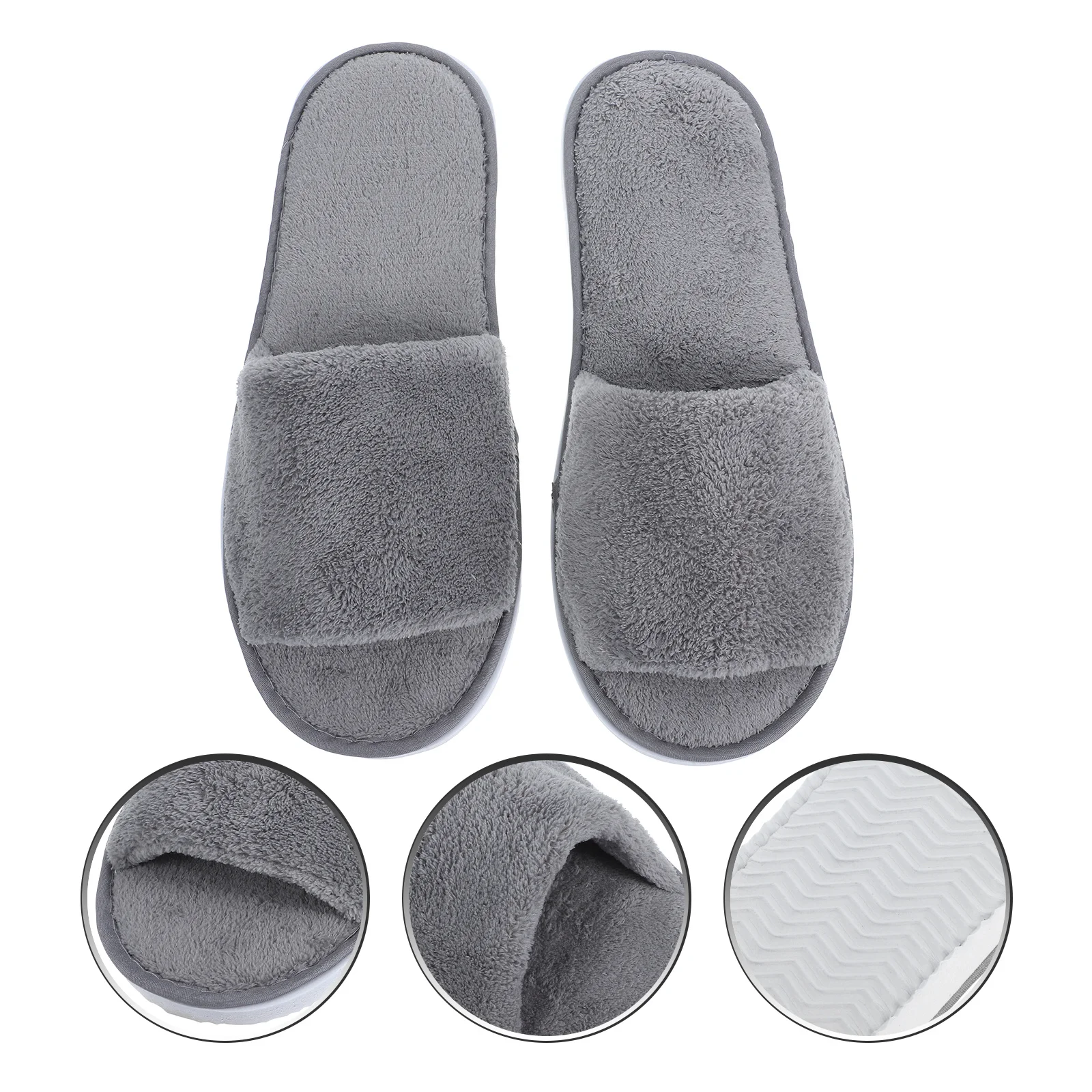 

Одноразовые тапочки для гостей отеля с закрытым носком, нескользящие, для спа, путешествий, дома, использования в помещении