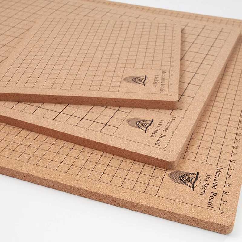 Macrame Board Grided Cork Board 8x8\'\', 12x16\'\', 16x16\'\' for Bracelet Project Jewelry Making Hand Kniting Work DIY Craft Supplies