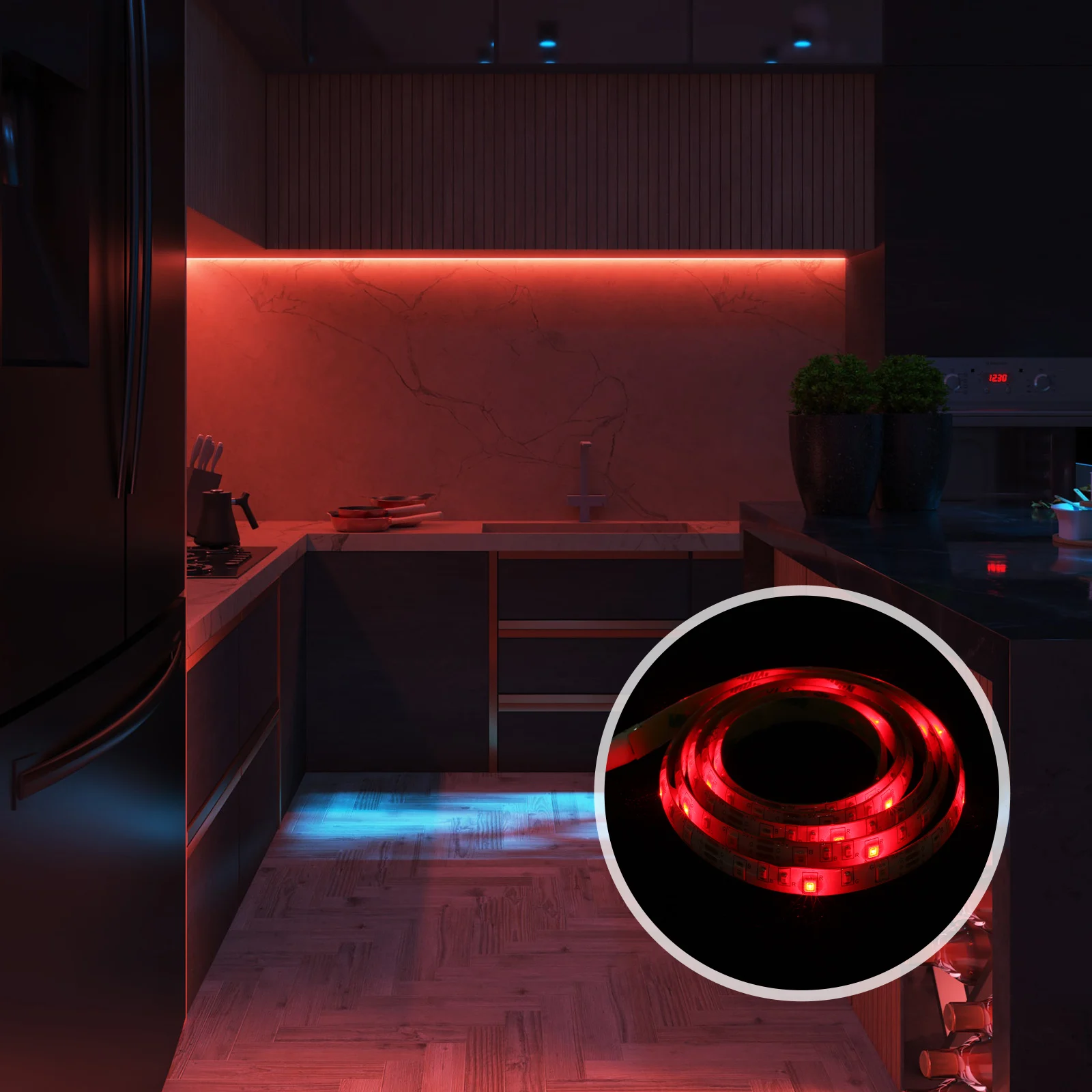 

1 Strip Lights Waterproof 3528 LED Lights Strip for Birthday Christmas Party Decoration with USB Cable and Mini 3 Keys