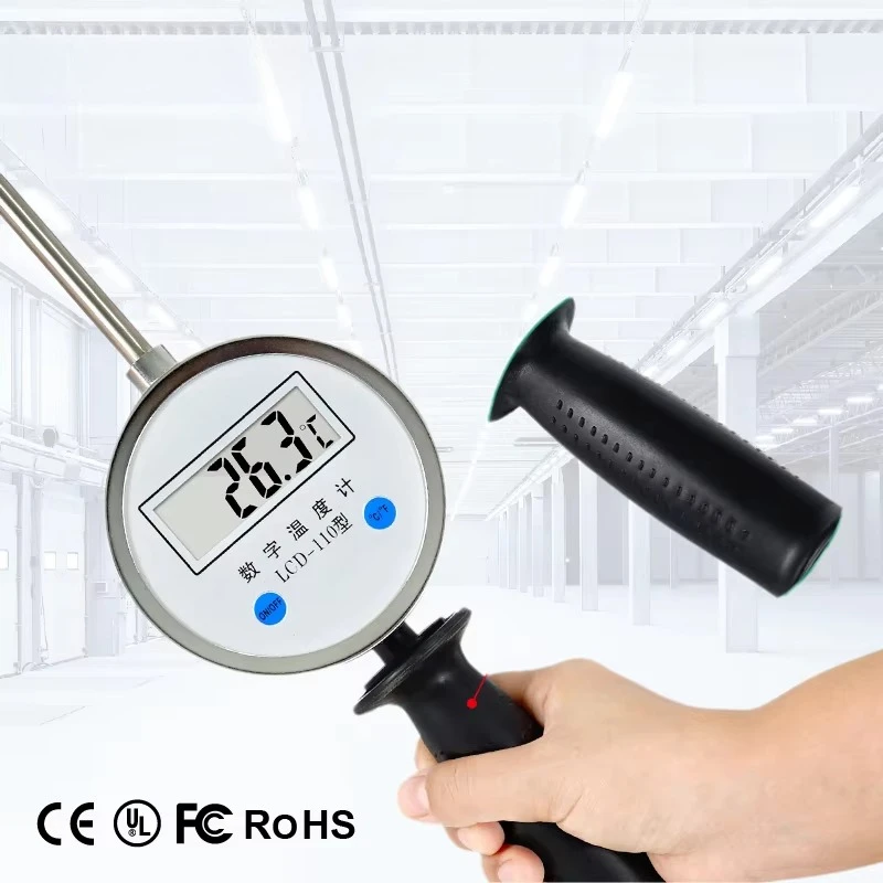 

Digital Soil Water Thermometer -50-200°C LED Display Industrial Gauge Battery Powered Probe Handheld Digital Probe Thermometer