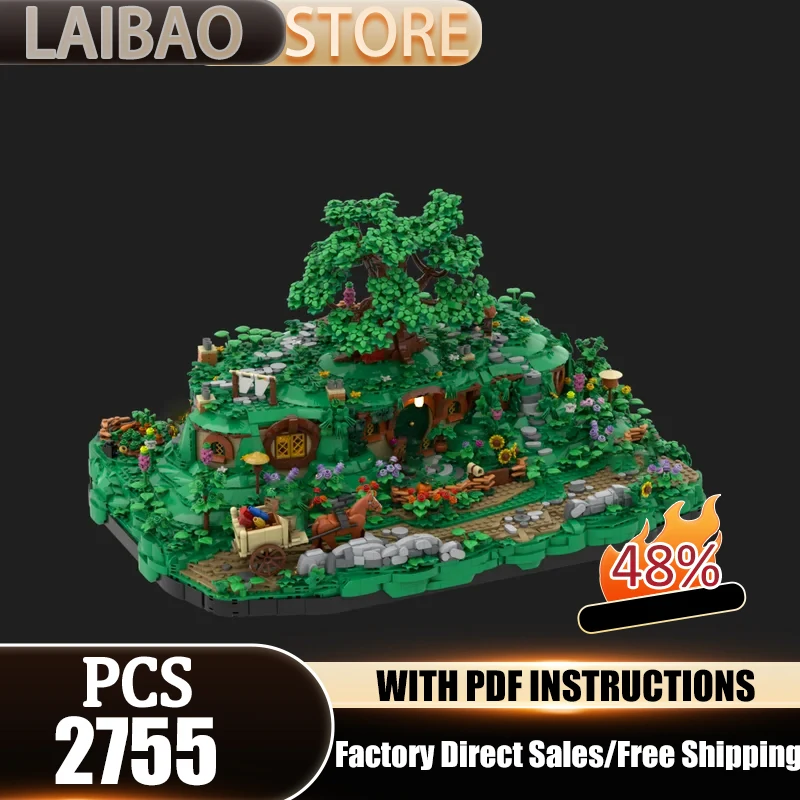 

Rings Movie Model Moc Building Blocks The Shire - Big Bag End Base Model Technology Bricks DIY Assembly Toys Construstion Gifts