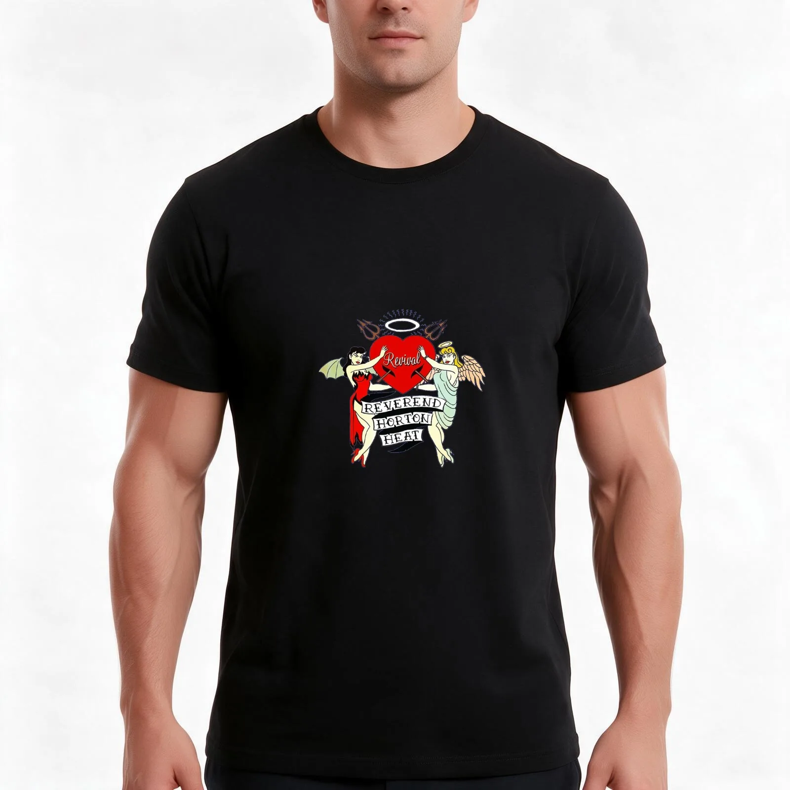 Reverend Horton Heat T-Shirt Summer Casual Cotton Tee Oversized Streetwear Tops Vintage Graphic Print Loose Fit Short Sleeve