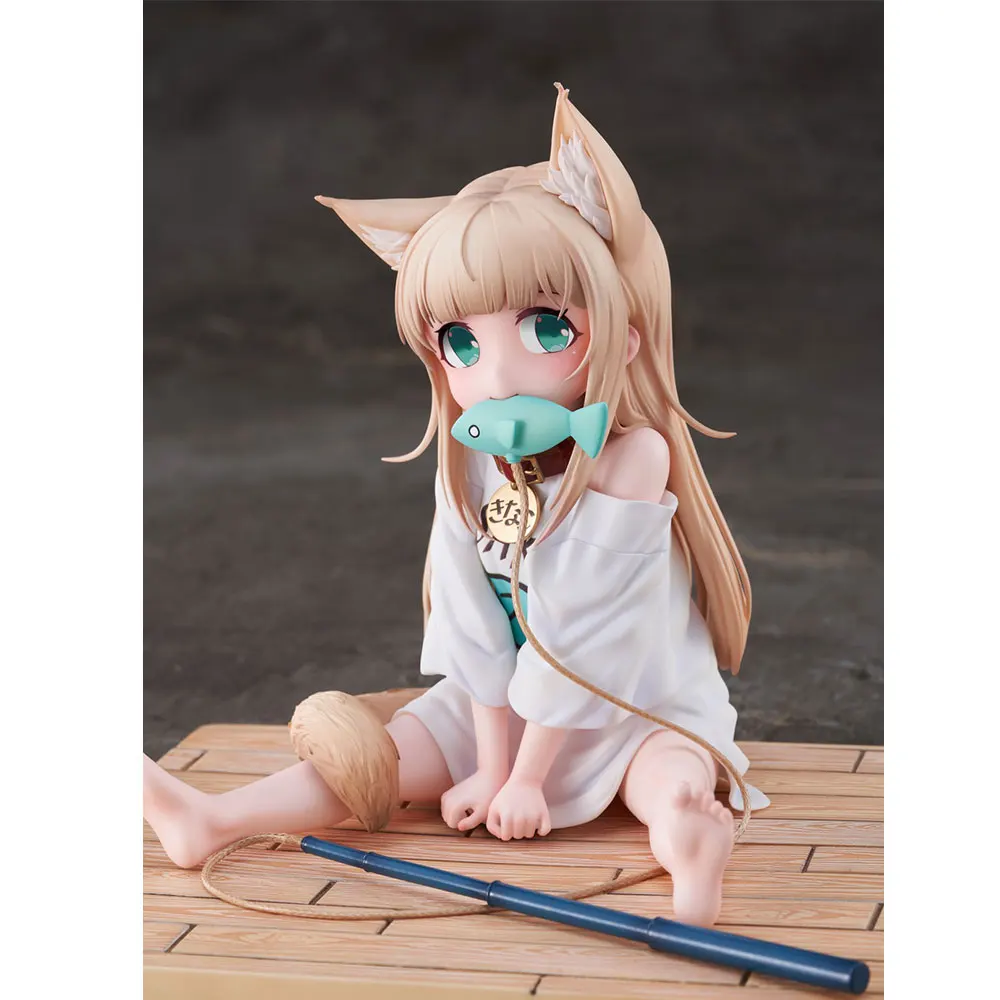 座っている魚を食べるアニメのおもちゃ,PVCの装飾,うちの猫の装飾,onnanoko de figure,ギフトコレクション,8cm