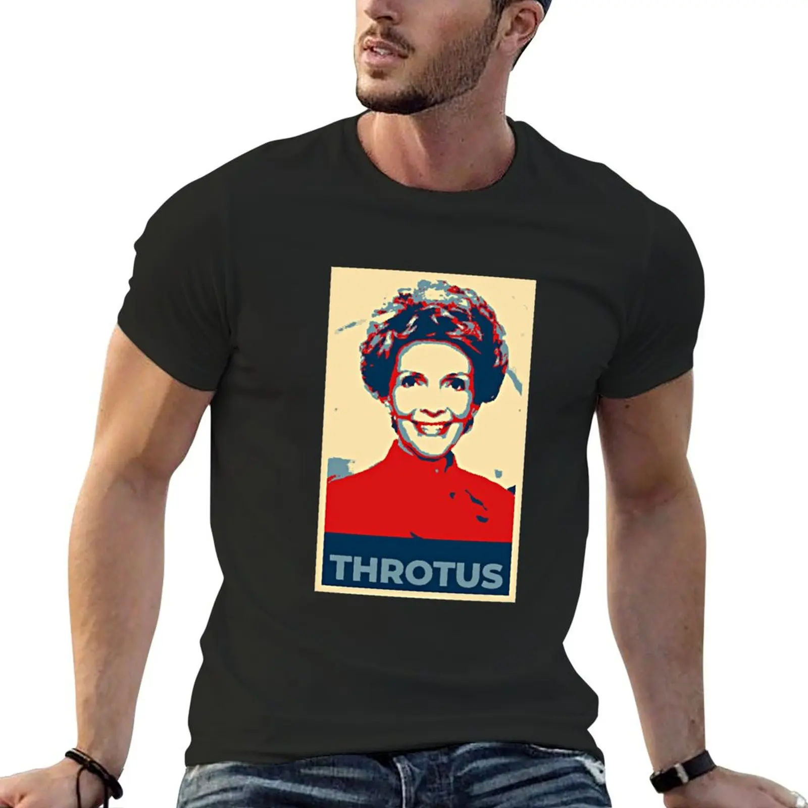 Nancy Reagan THROTUS Throat Goat Meme Funny Essential T-Shirt vintage clothes for a boy mens fashion