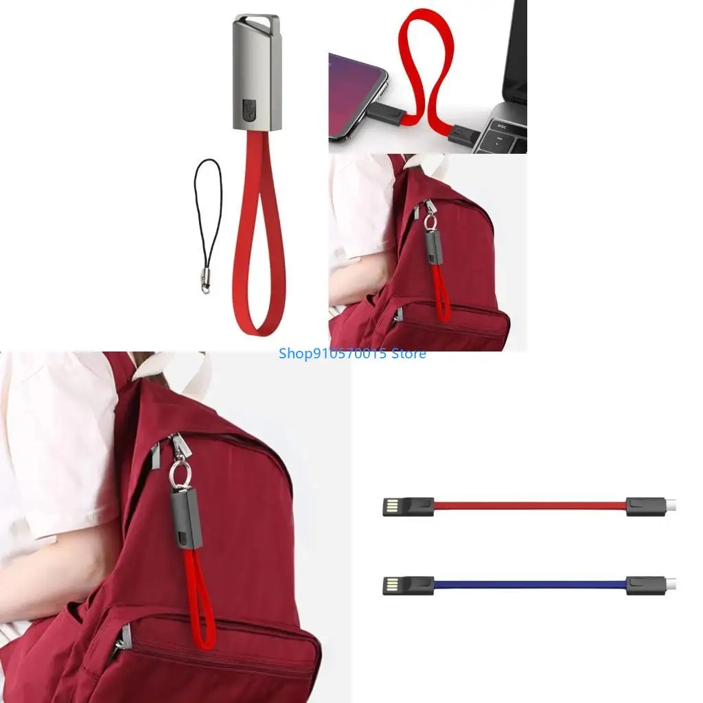 B95C Short USB to Type C Keyring Charging Cable Wire 480Mbps Data Transfer for Phones