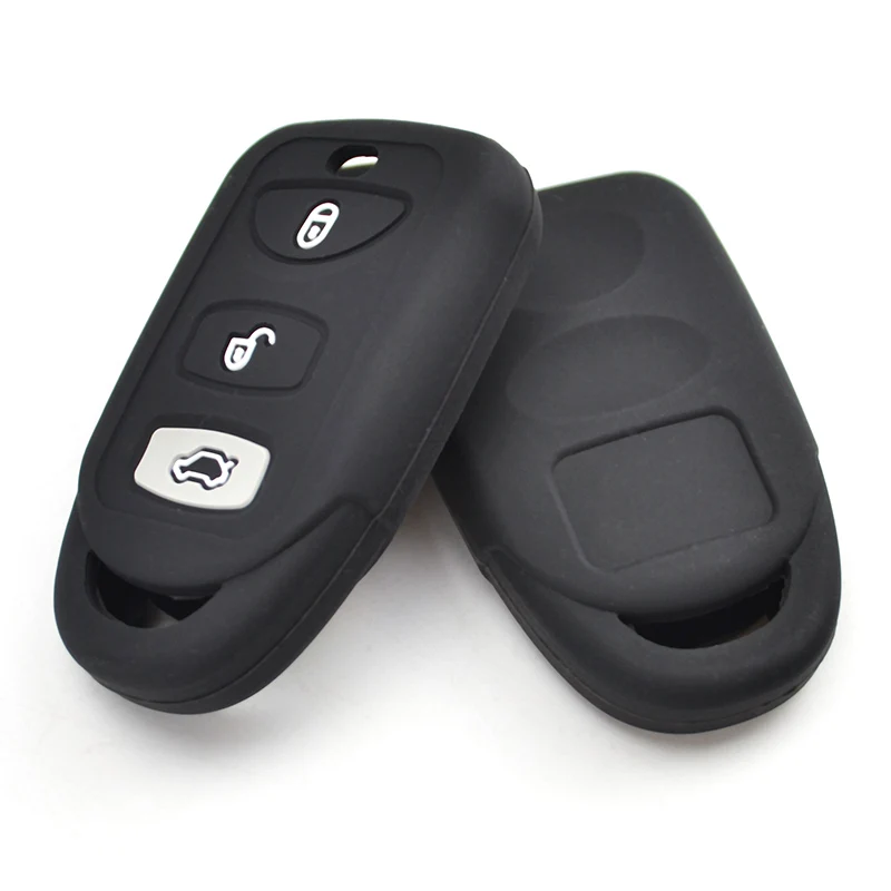 AX 3 Button Silicone Remote Key Cover For Hyundai Elantra Sonata Veloster For Kia Optima Sorento Rondo Spectra Forte Soul Rio