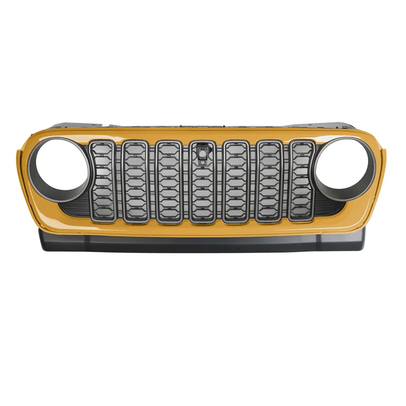 Hot Selling Primed ABS Plastic Front Grille Piano Black UV Treated For Wrangler JL Gladiator JT 2018-2024