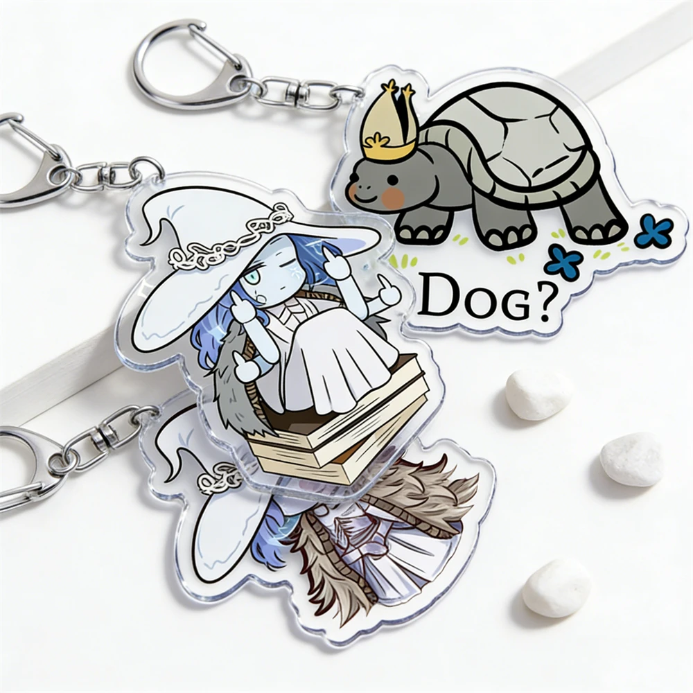 Classic Game Dark Souls Bloodborne Malenia Melina Keychains for Women Accessories Bag Keyrings Jewelry Fans Gaming Friends Gift