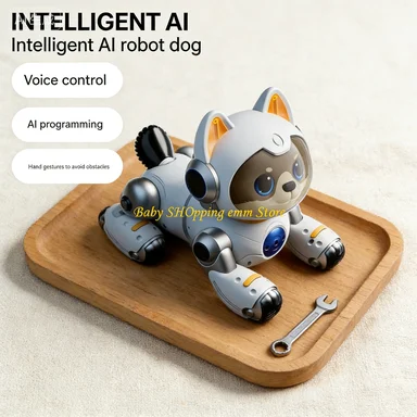 Robot AI à commande vocale avec geste amusant, jouet pour animaux de compagnie, mises à niveau pour garçons et filles, temps de jeu, nouveauté 2025 23GD
