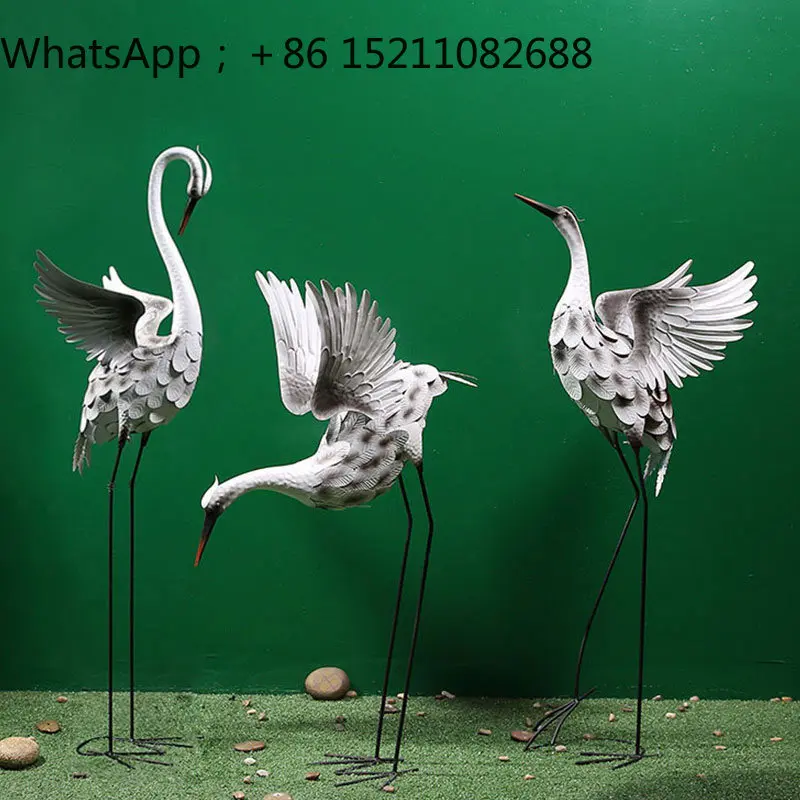 SCY outdoor crane floor-to-ceiling large ornament villa garden courtyard garden landscape pool landscaping decoration