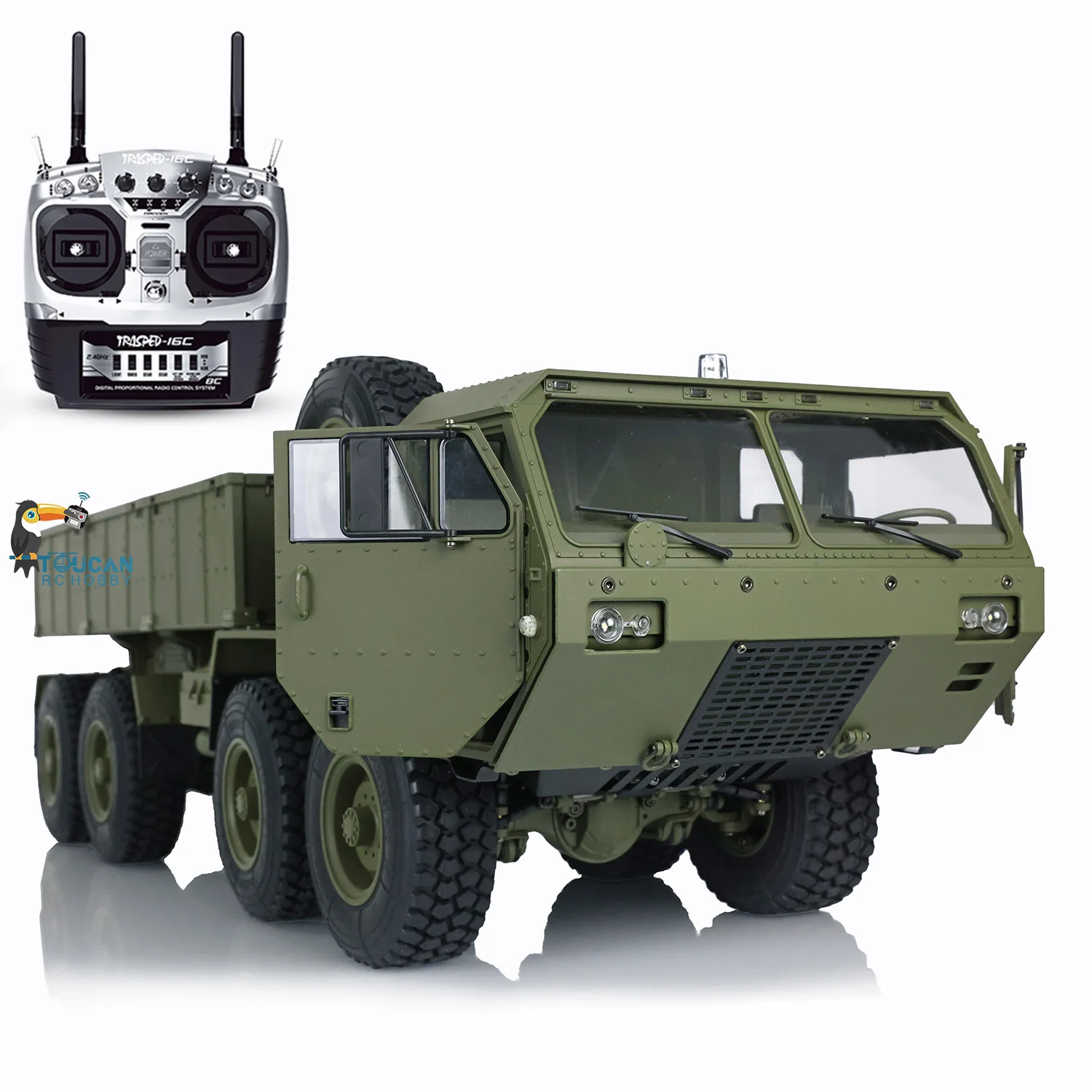 1/6 12インチ U.S Military Vehicle HG 1/12 RC US Military Truck RC Crawler Metal 8x8 Chasis Model 2.4