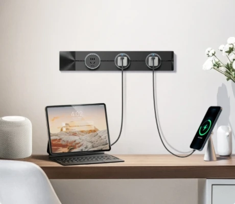Aluminum Wireless Outlet Removable Modular Power Track Socket Surface Emedded Pop Power for Offices