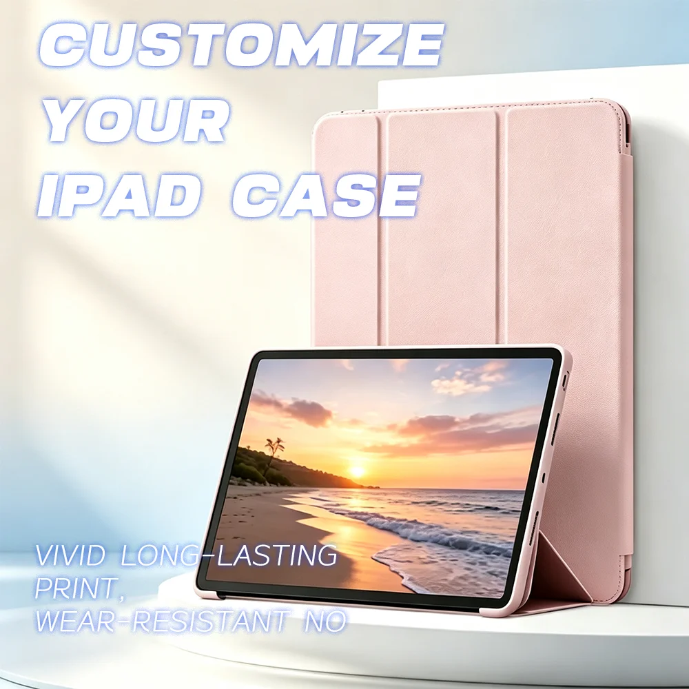 Custom Sublimation iPad Cover 10.9In Shockproof PU Leather Case Magnetic Auto Sleep Wake Adjustable Stand Tablet Protector Gift