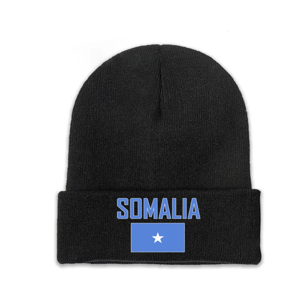 SOMALIA Country Flag Top Print Men Women Unisex Knitted Hat Winter Autumn Beanie Cap Warm Bonnet