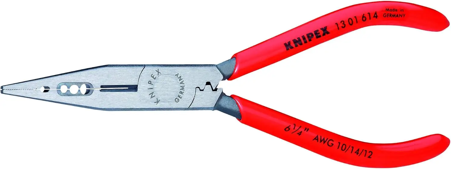 

Electricians' 4-In-1 Pliers, 6 1/4-Inch for Cutting, Gripping, Bending, Stripping & Crimping