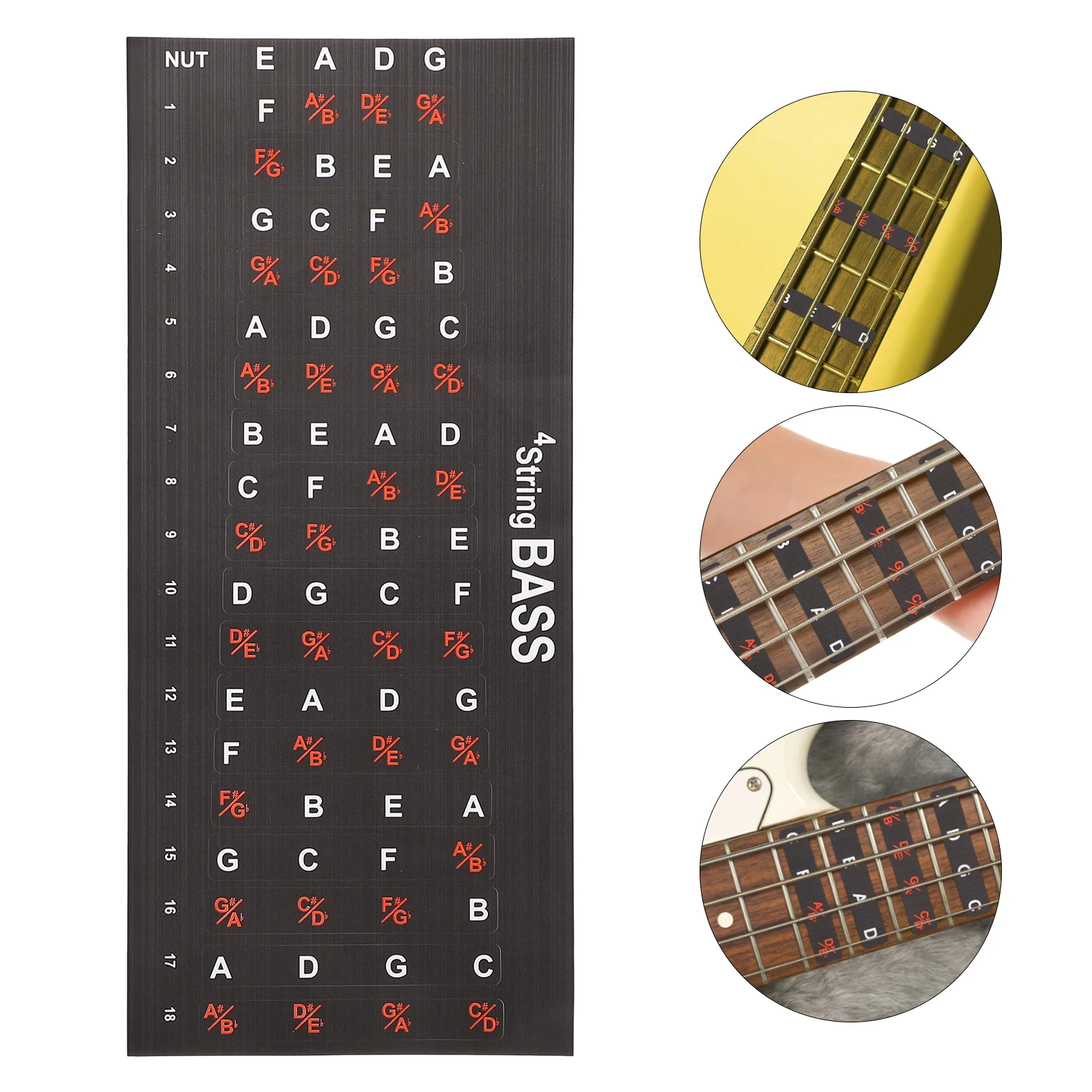 

2pcs Fretboard Stickers Bright Reusable Fingerboard Note Accessories For Electric Folk Guitar Practice Longtime Safe Convenient