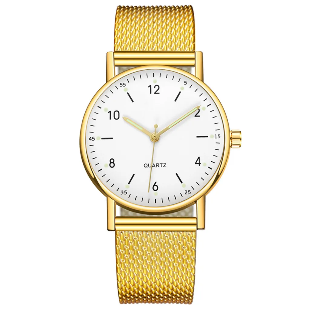 Relojes de oro rosa de lujo para mujer, reloj de pulsera de cuarzo de acero inoxidable de alta gama, esfera luminosa, reloj de ocio femenino, 2024