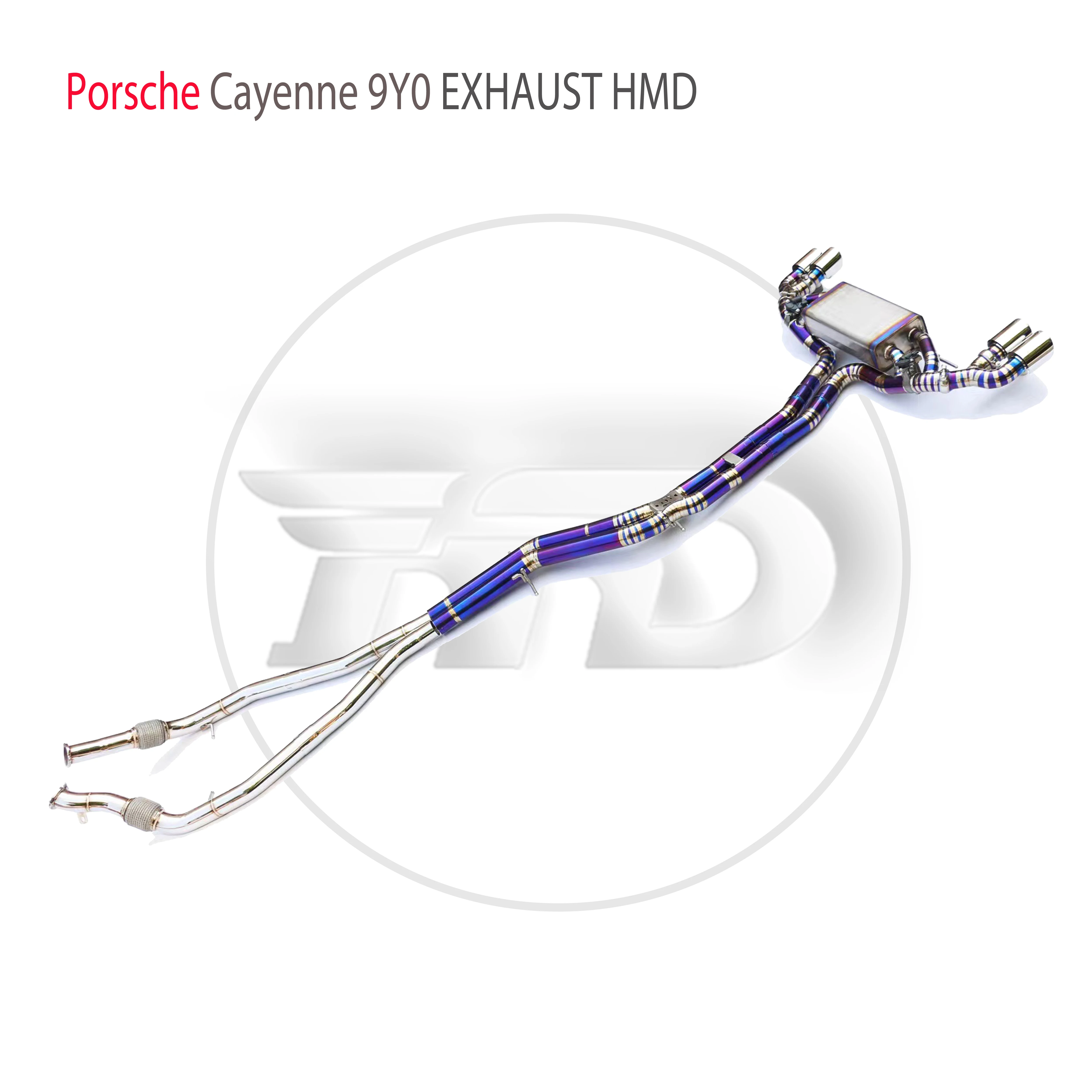 HMD Titanium Alloy Exhaust System Performance Valve Catback is Suitable For Porsche Cayenne 9Y0 Muffler For Cars Front Pipe