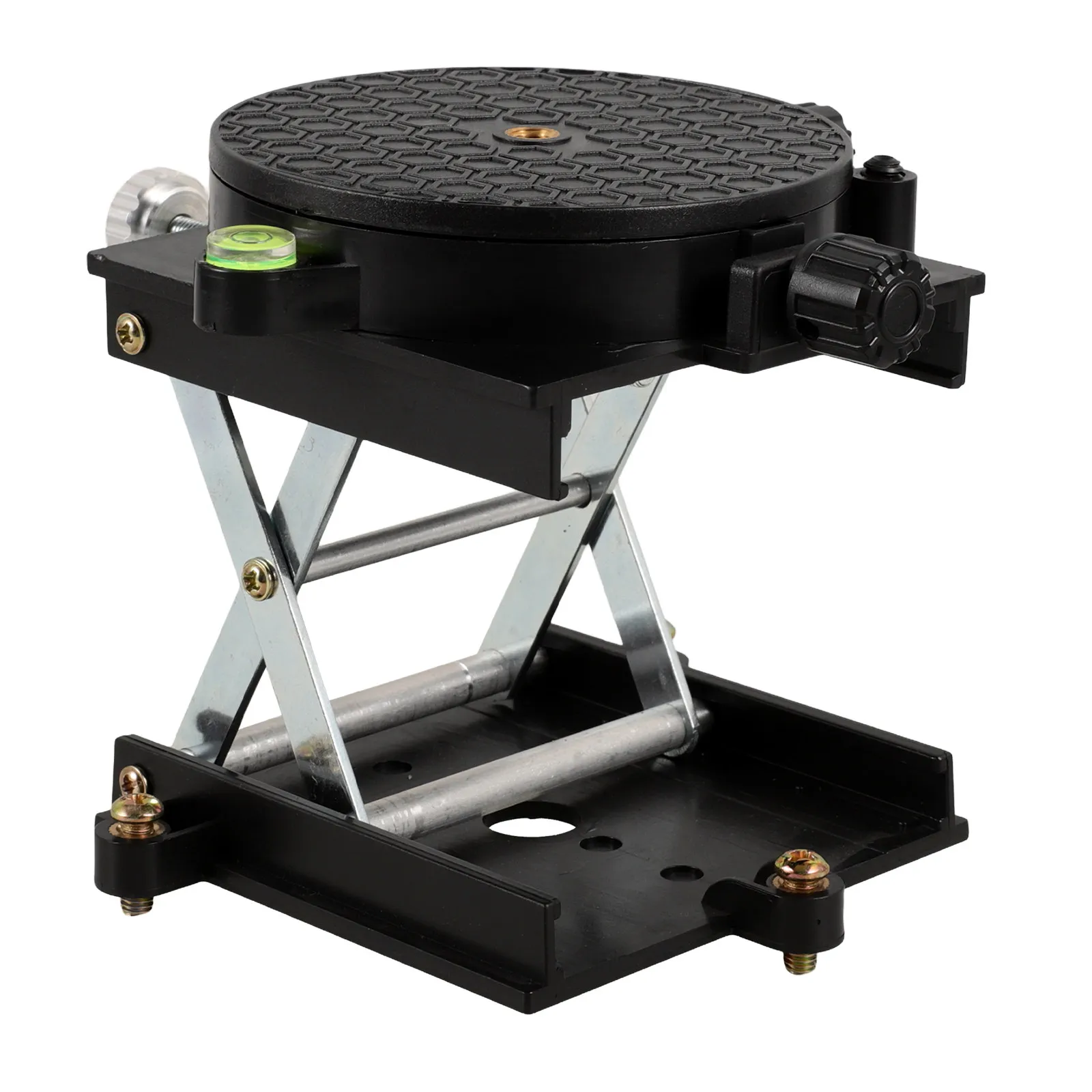 Laboratory Jack Adjustable Lifting Platform Stand for Precision Leveling and Grounding Heavy-Duty Portable Stainless Steel Lab