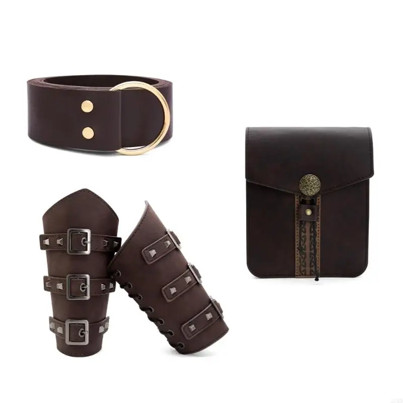 270D Halloween Vikinges accessoires déguisement Renaissances Costume médiéval ceinture bracelet