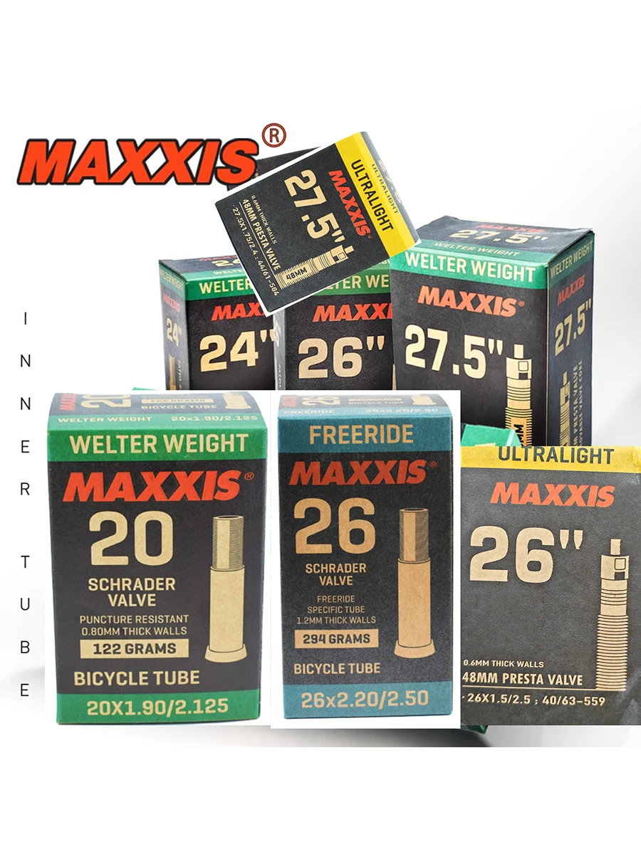 AliExpress 1pc MAXXIS 26 Bicycle Inner Tube 16/20/24/26/27.5 Bike Tube FV(PV) AV(SV) MTB Mountain Road Bike Parts Bicycle Accessories