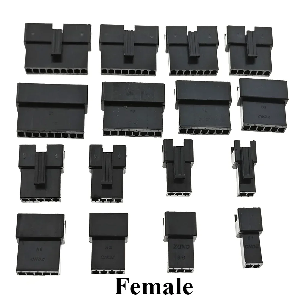 20sets JST 2.54mm SM 2P/3/4/5/6/7/8/9/10Pins Multipole Connector Plug With Ternimal Male And Female