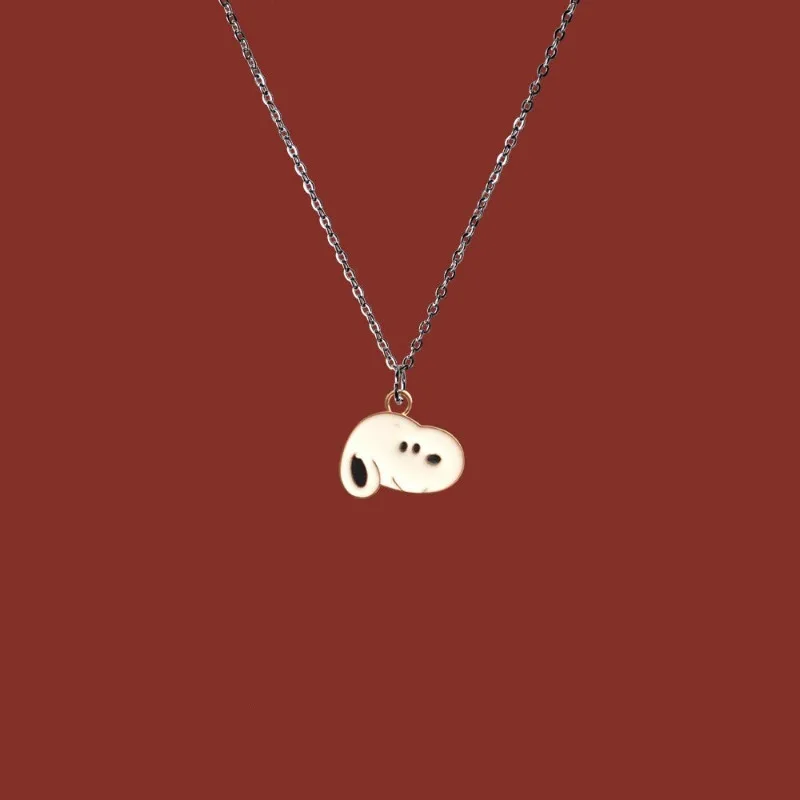 SnoAmendments-Collier cœur de dessin animé mignon et doux pour couple, chaîne de chandail simple à la mode, clavicule Bestie, cadeau assressenti