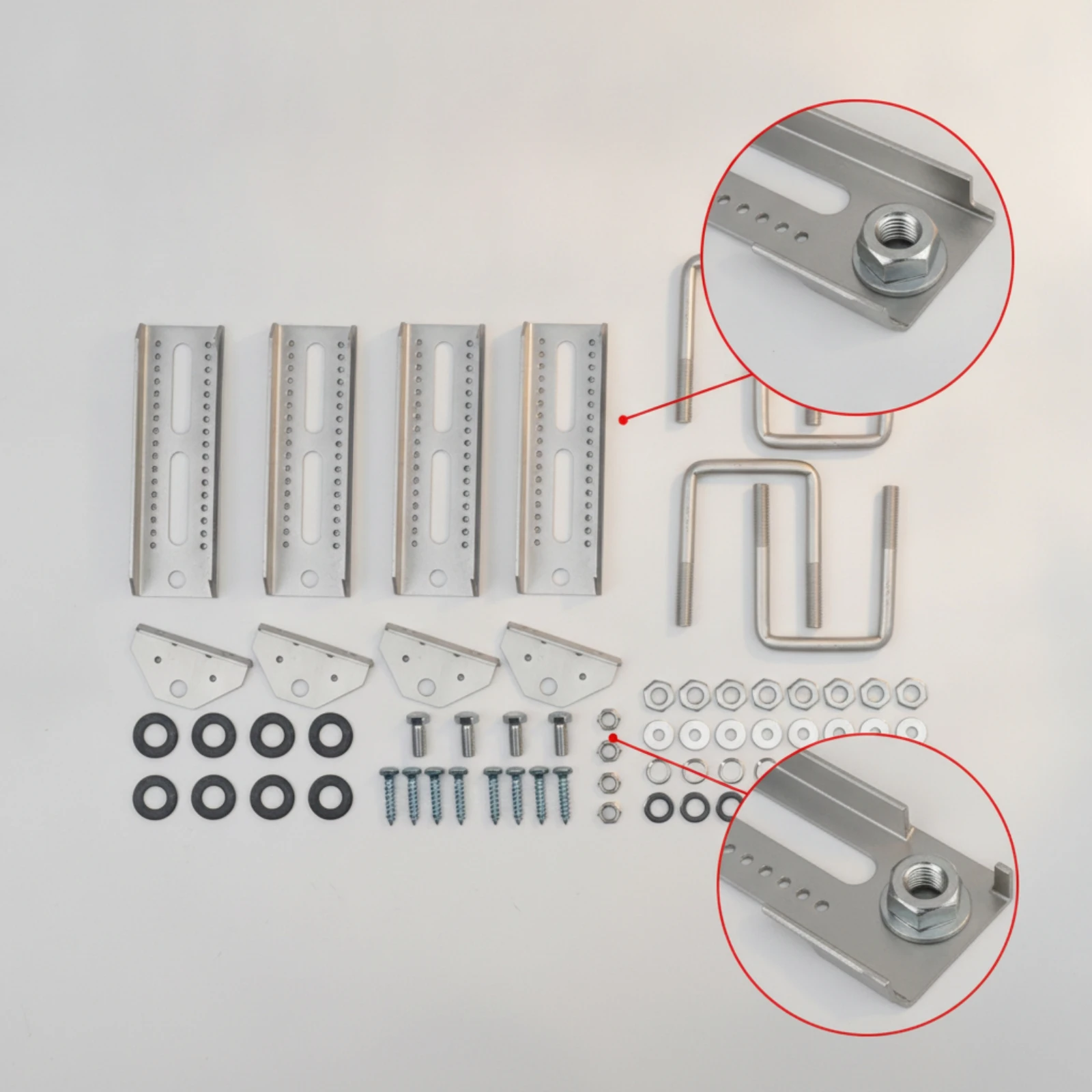 Boat Trailer Bracket Kit Adjustable Trailer Cross-Beam Bracket Complete Rust-Resistant