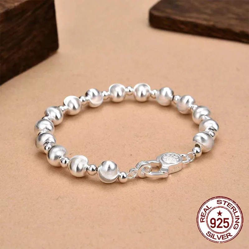 S925 Silver Bracelet with Light Luxury Style, Personalized Blessing and Wealth Attraction, Super Bright Light Luxury Handstring