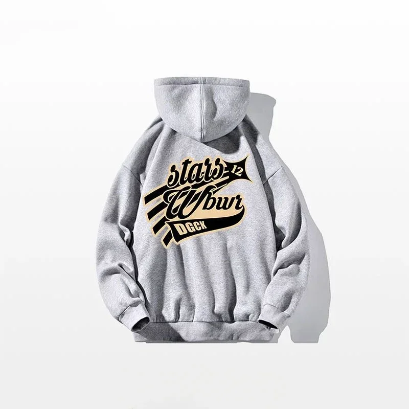 

Cotton Sweatshirts for Men Overfit Printing Streetwear New In Y2k Vintage Man Hoodies Korean Style Loose Tops Clothing Deals Emo