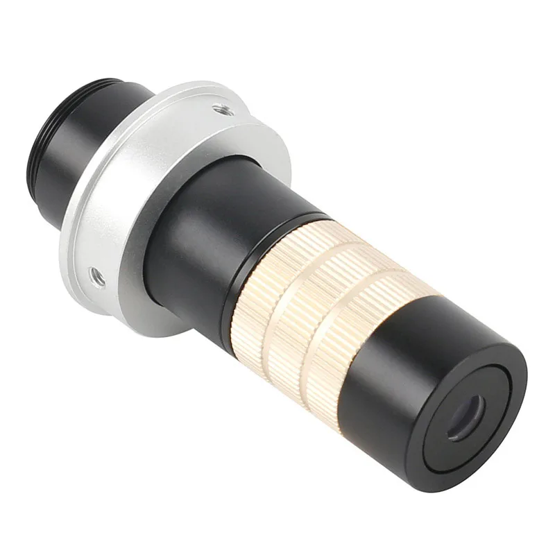 Adjustable 200X Continuous Zoom C-mount Lens C/CS Mount Magnify Glass Lens for CCD Digital Industrial Microscope Video Camera