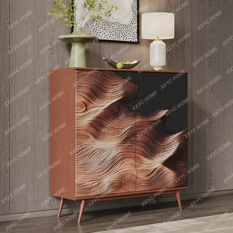 

Light luxury home, living room integrated shoe cabinet against the wall, porch cabinet, solid wood locker