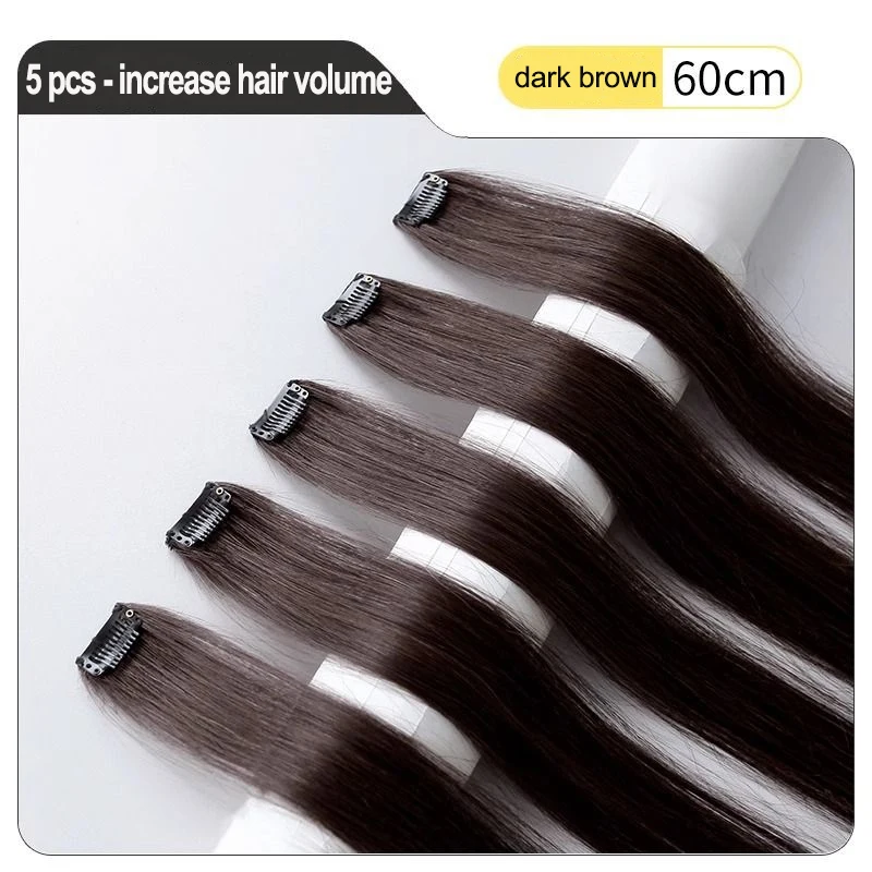 24 Inch Black Straight Hair Extensions with Clips