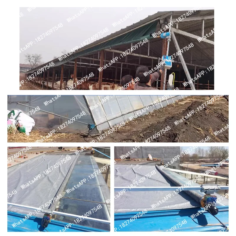 24V Electric Film Roller Greenhouse Roll Up Motor Electric Film Roll Machine 100W Greenhouse Film Winding Machine