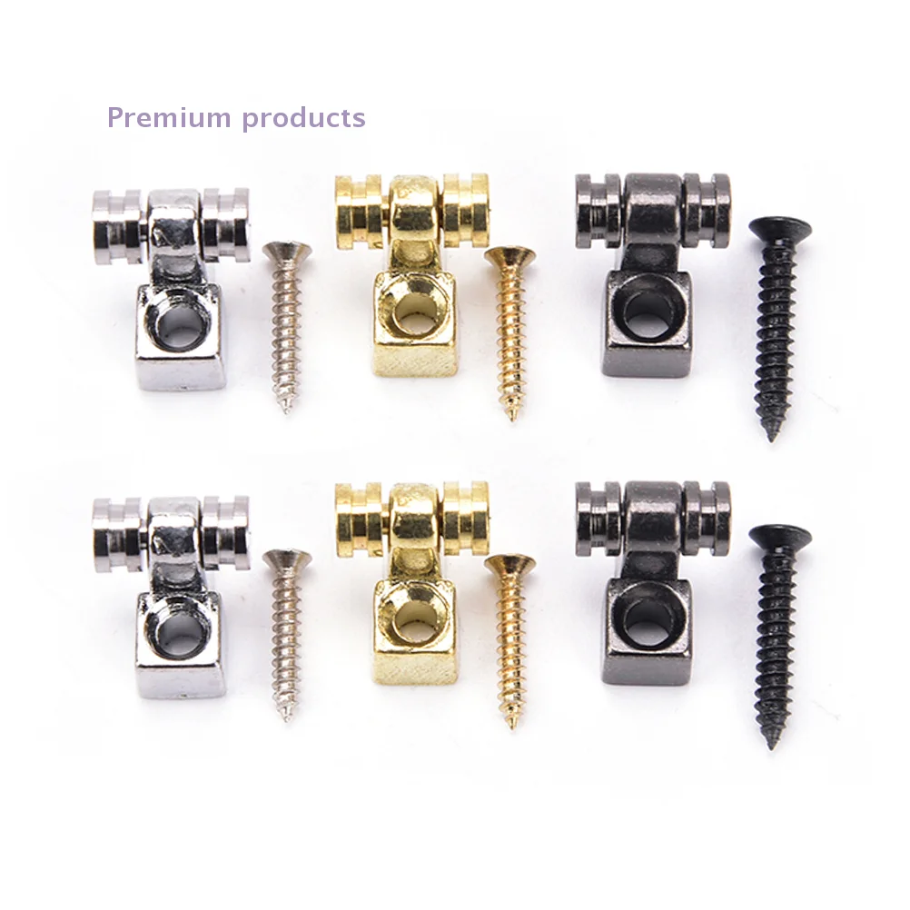 2Pc Roller String Retainers Mounting Tree Guide for Electric Guitar silver Roller string press Guitar components and accessories
