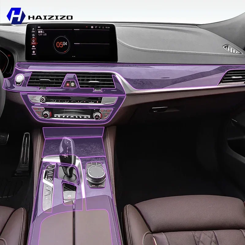 

For BMW 6GT G32 2019-2024 Car interior center console protective sticker interior decorative strip TPU protective sticker refit