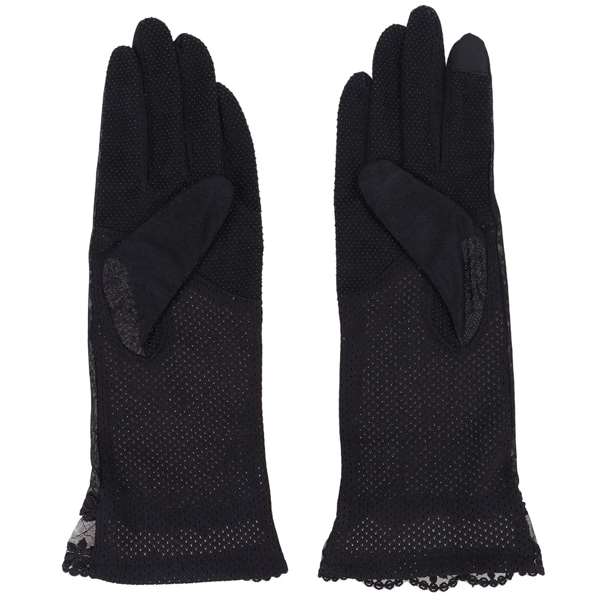 

1 пара солнцезащитных перчаток, легкие дышащие защитные перчатки для рук, рабочие перчатки черного цвета для садоводства, уборки, работы с ювелирными изделиями