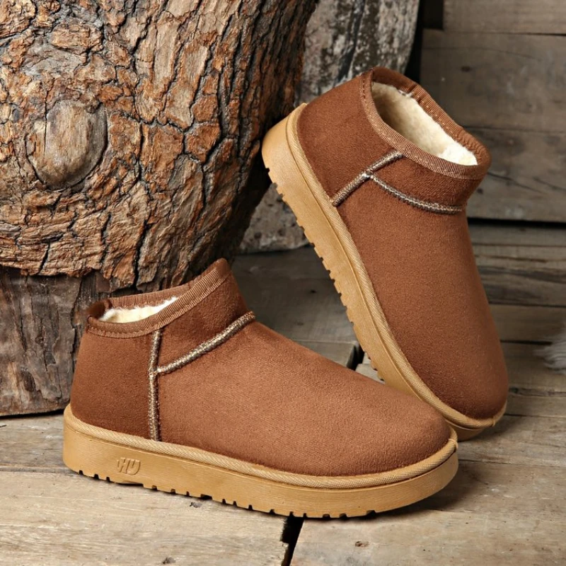 Botas de neve leves para mulheres, apartamentos, quentes, confortáveis, casuais, ao ar livre, caminhando, moda, novo, inverno, 2022