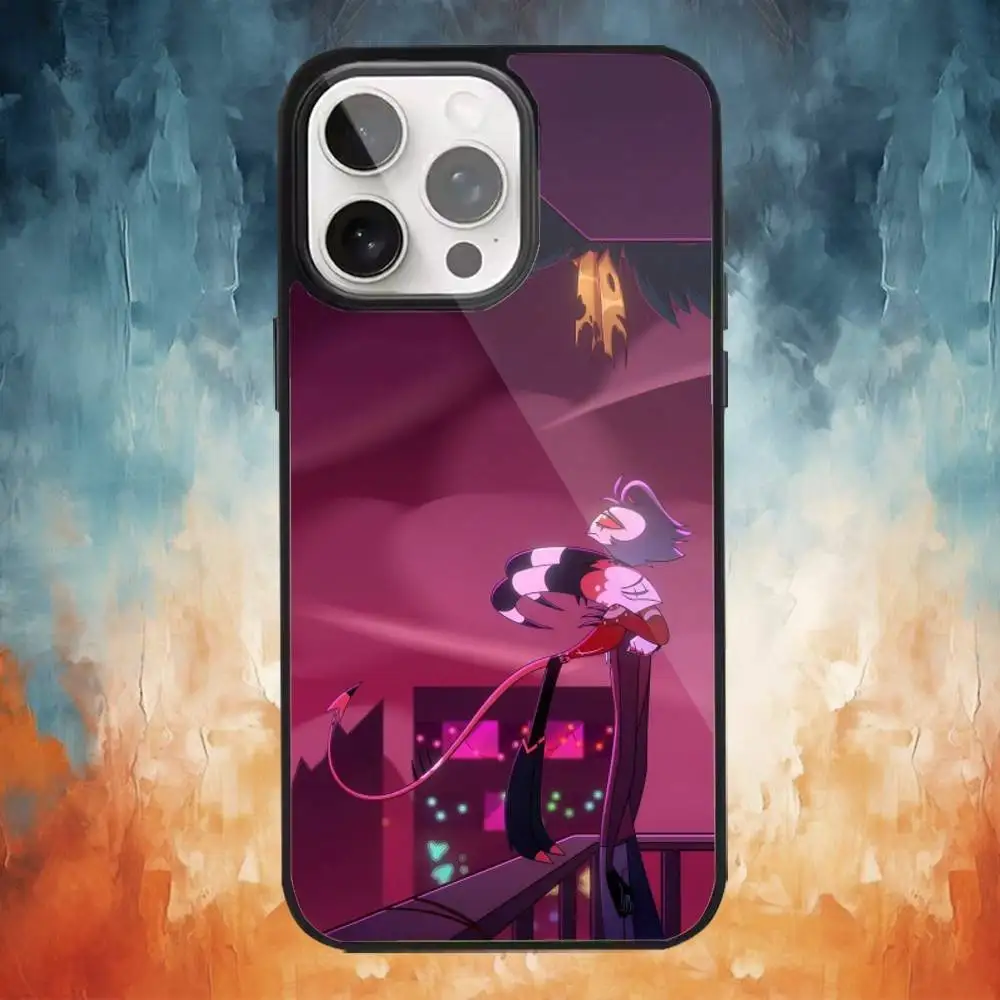 حافظة هاتف H-Helluva Boss Anime لهاتف iPhone17,16,15,14,13,12,11 Plus، Pro Max Magnetic للشحن اللاسلكي Magsafe