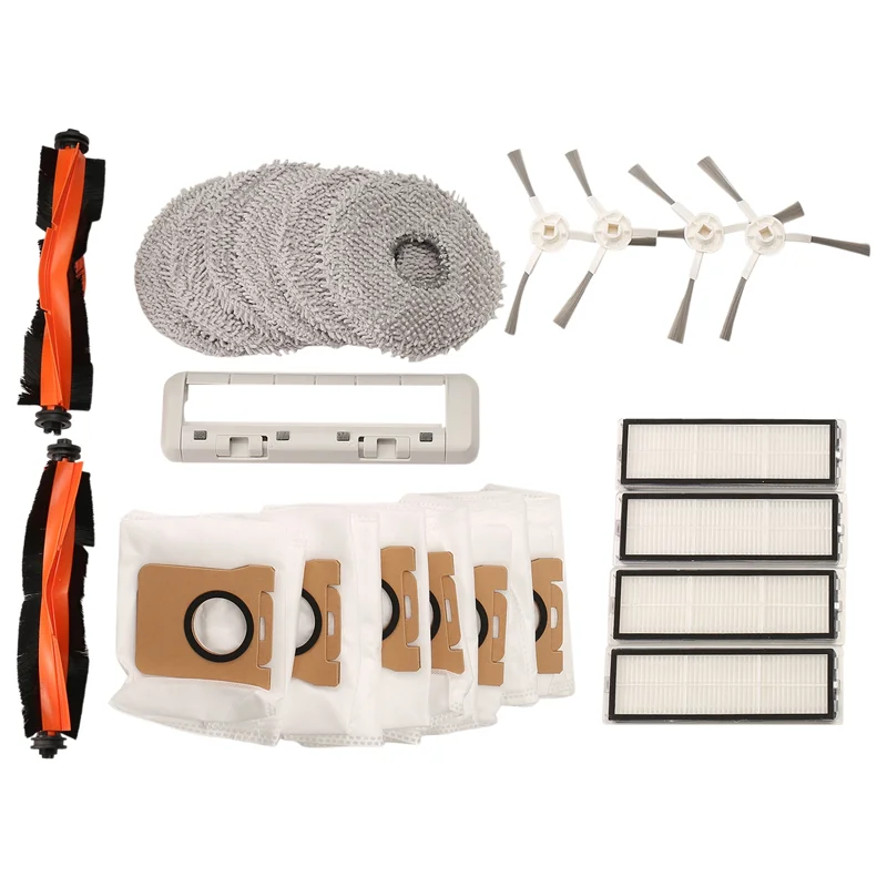 YCOC-Accessories Kit For Xiaomi Robot Vacuum X20+ / X20 Plus Main Side Brush Hepa Filter Mop Cloth Dust Bag Replacement Parts