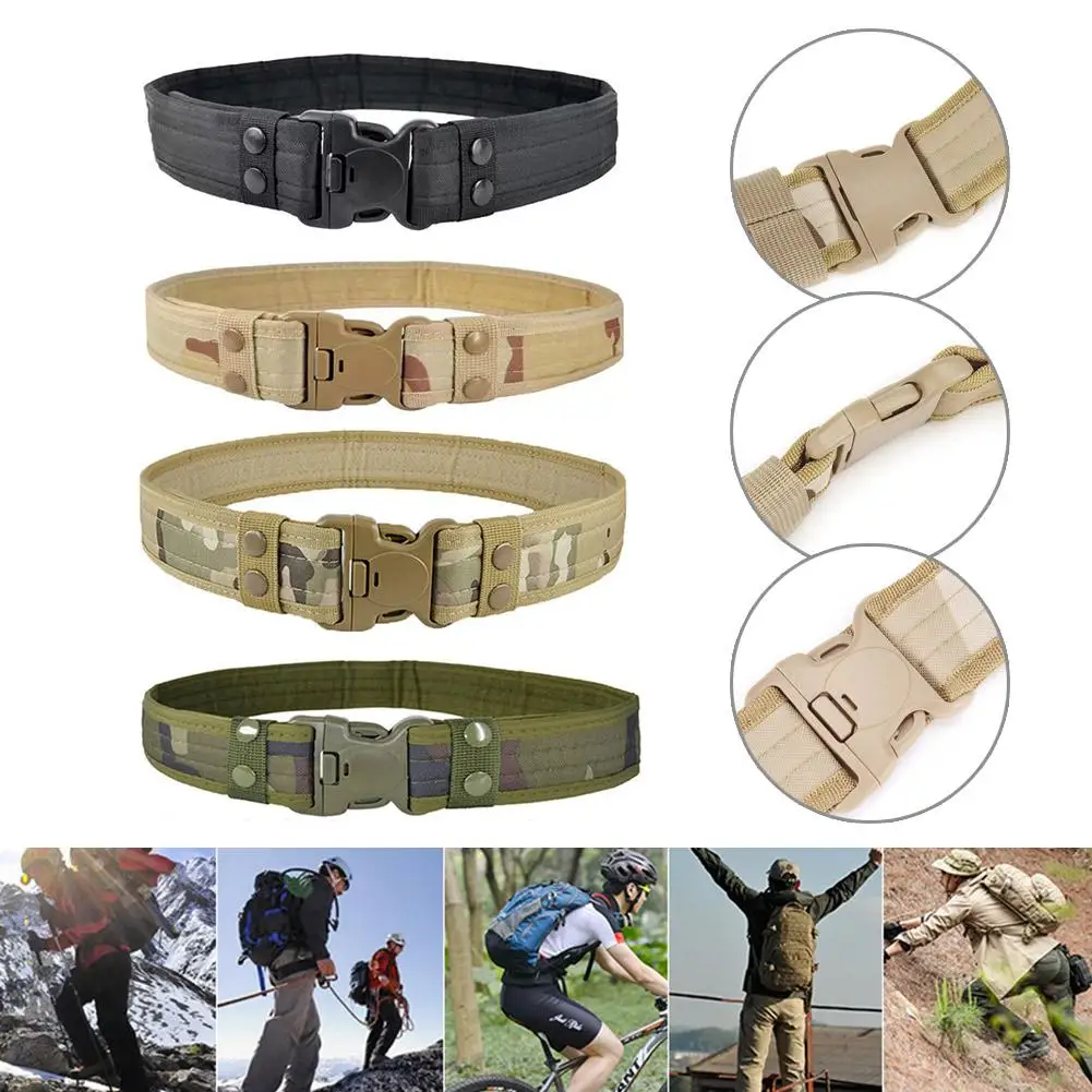 Cinturón táctico de estilo militar para hombre, esponja EVA de lona, cinturón de liberación rápida para exteriores, traje cómodo de entrenamiento de rana Easu Canv M9E4, 1 ud.