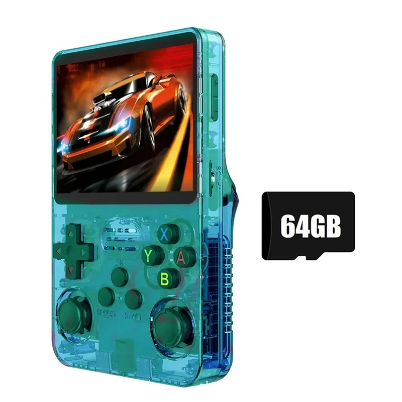 

【Lowest-Price!】K36S R36S Retro Game Console 64GB Linux System 3.5 Inch IPS Screen WIFI Portable Pocket Game Player For Kids Gift