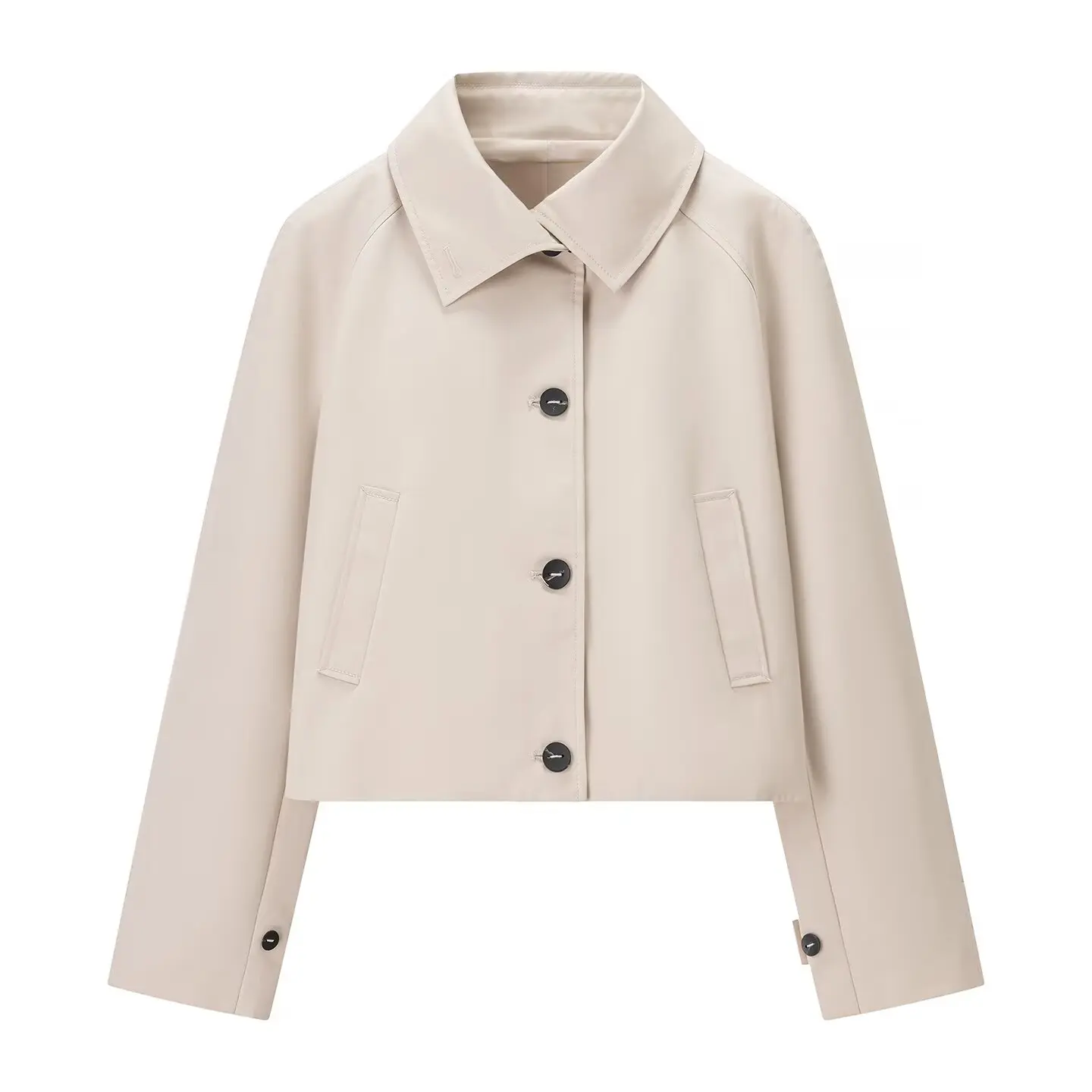 Faionable ort manteau Jaet Design paresseux Sle minceur col rabattu coréen décontracté coupe droite longue Sve bouton unique