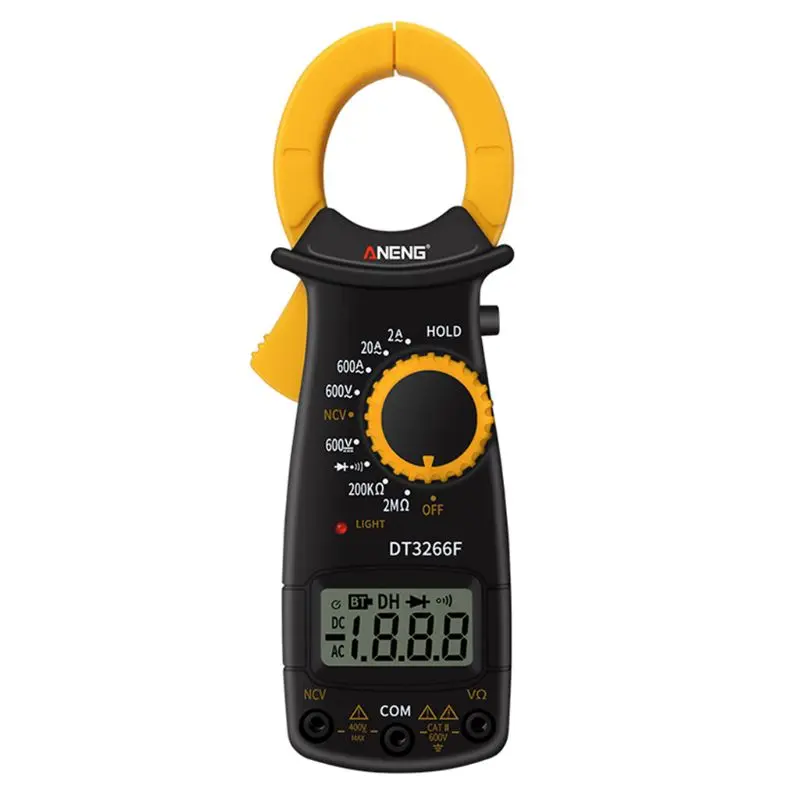 DT-3266F Digital Amper Clamp Meter Multimeter for DC and Resistor NCV Dioded Overload for Protection Lightwei