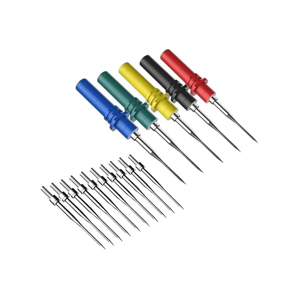 15pcs Automotive Diagnostic Test Probe Puncture Needles Oscilloscope Probe Pins Set Repair Tool Accessories